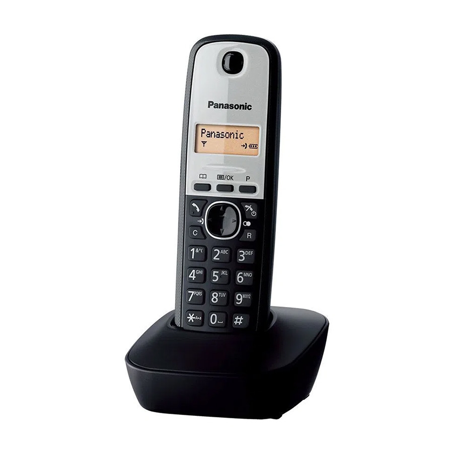 KX-TG1911FXG Panasonic telefon crni.  1,25" LCD ekran, Tel. imenik 50 brojeva, prikaz pozivnog broja na čekanju. Mute.