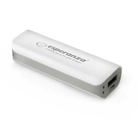 PowerBank ESPERANZA JOULE, 2200mAh, WHITE/GREY, EMP103WE